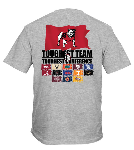 New World Graphics Men's Georgia Bulldogs Grey Toughest Team T-Shirt New World Graphics