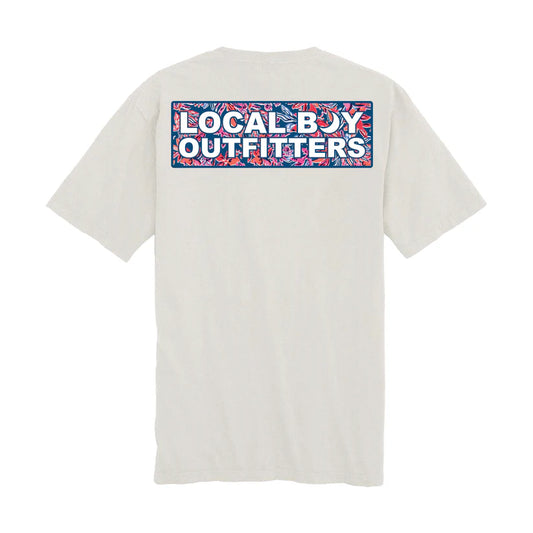 Local Boy Outfitters Tropical USA Label T-Shirt Silver