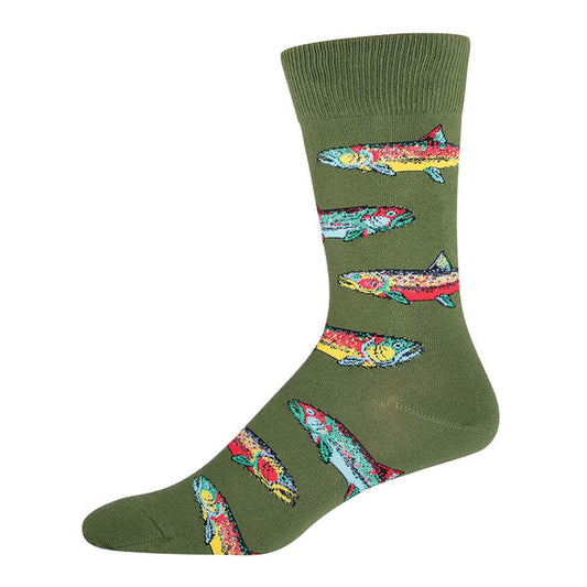 Sock Smith Stout Trout Parrot Green Socks Sock Smith