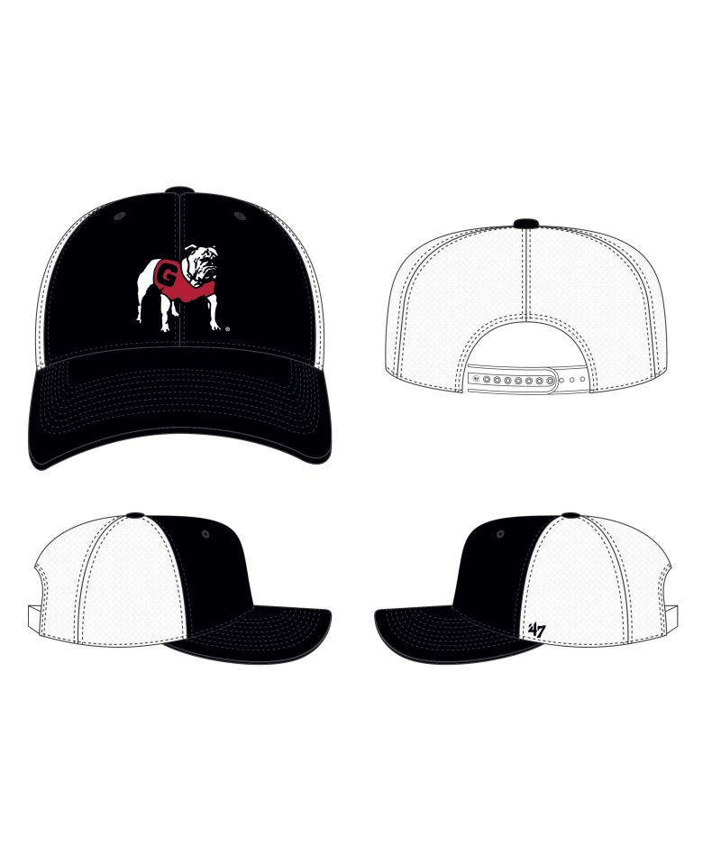47 Brand GEORGIA BULLDOGS BLACK 47 TRUCKER 47 Brand