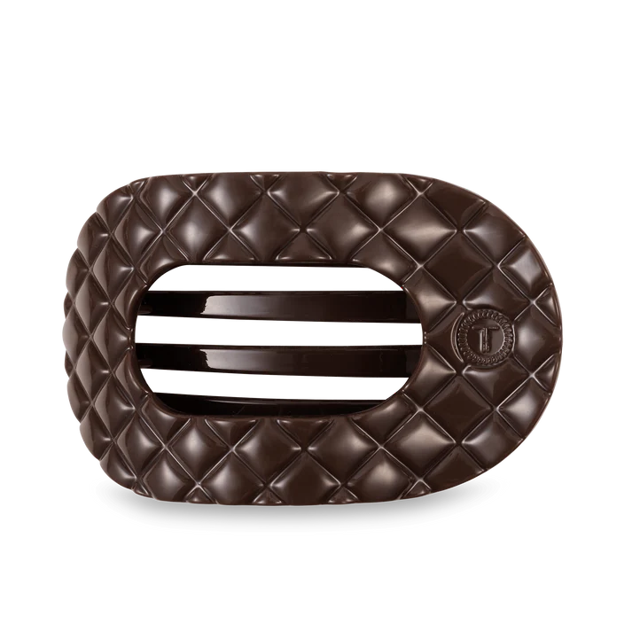 Teleties Truly Taupe Large Flat Round Clip Teleties