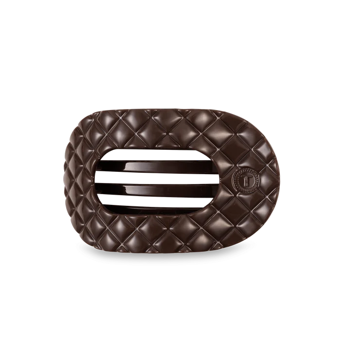 Teleties Tortoise Medium Flat Round Hair Clip
