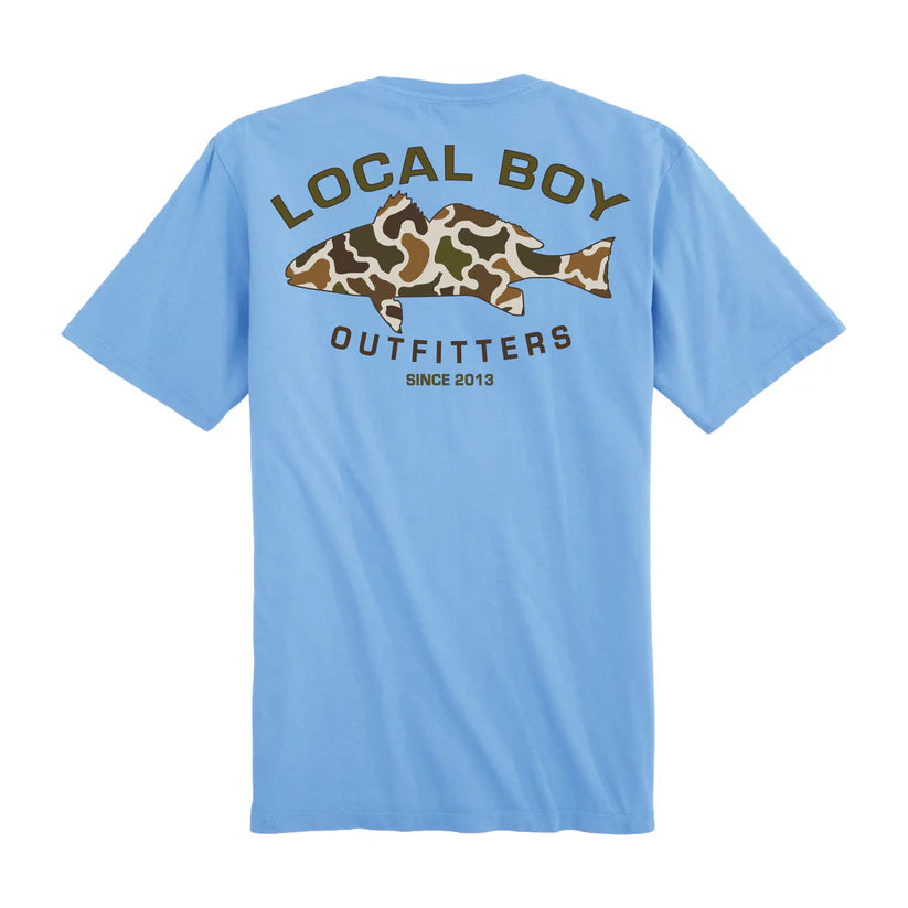 Local Boy Outfitters S/S Vintage Redfish T-Shirt Washed Denim