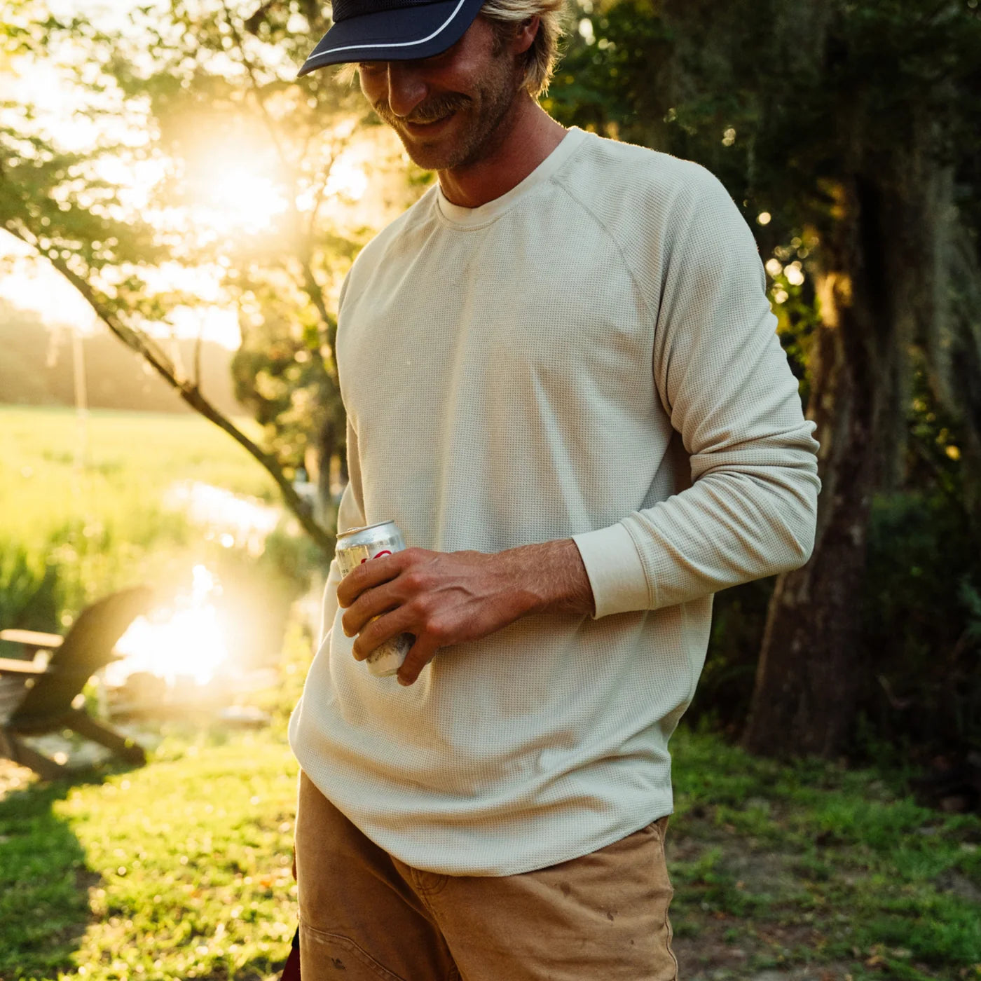 Marsh Wear Surfside Waffle Knit Shirt Pelican Heather