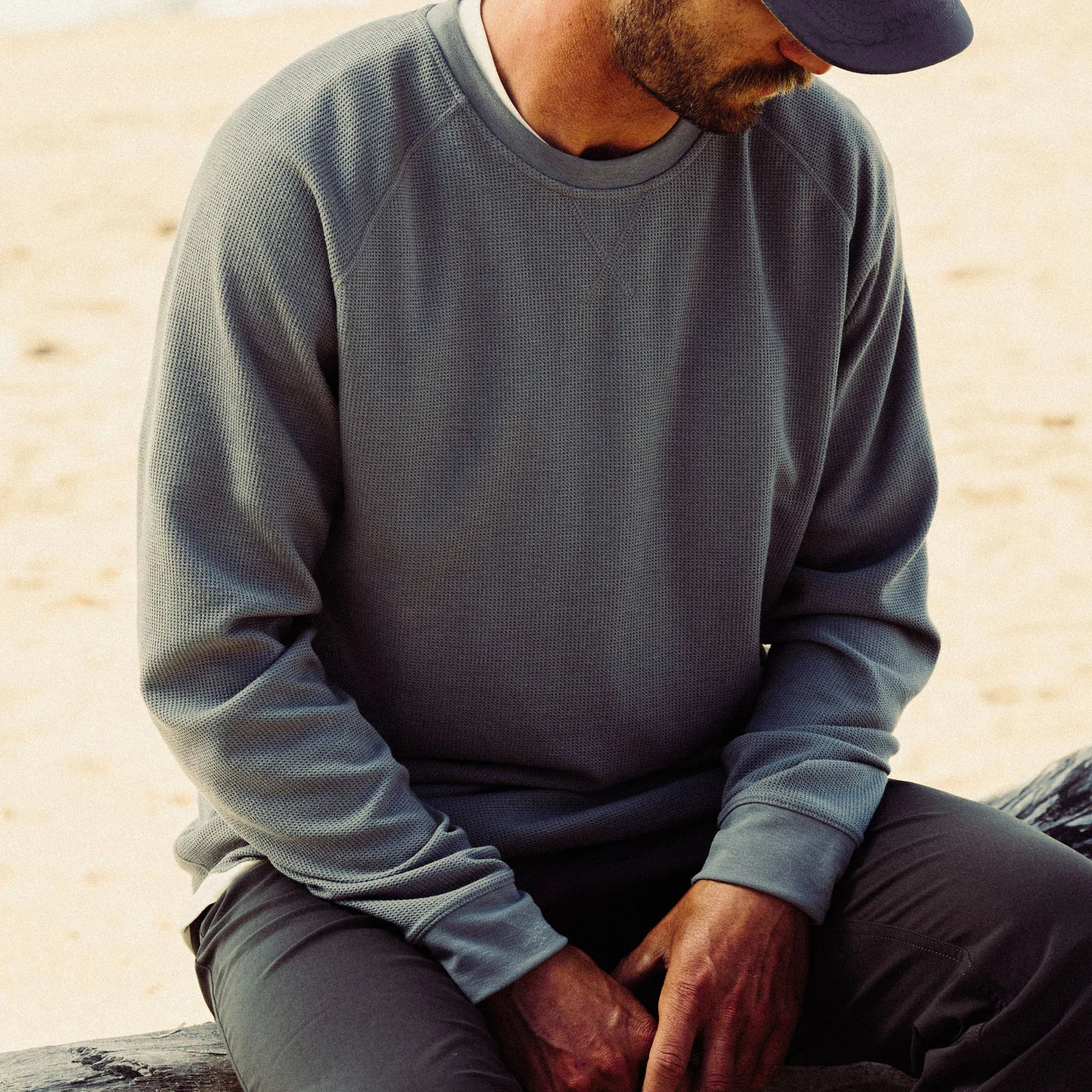 Marsh Wear Surfside Waffle Knit Shirt Steel Marsh Wear