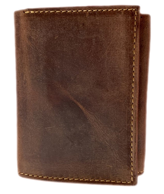 Genuine Leather Wallet Trifold Genuine Leather