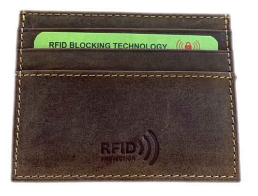 Genuine Leather Front Pocket Card Wallet