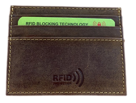 Genuine Leather Front Pocket Card Wallet Genuine Leather