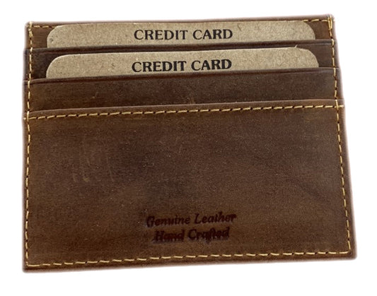 Genuine Leather Front Pocket Card Wallet Genuine Leather