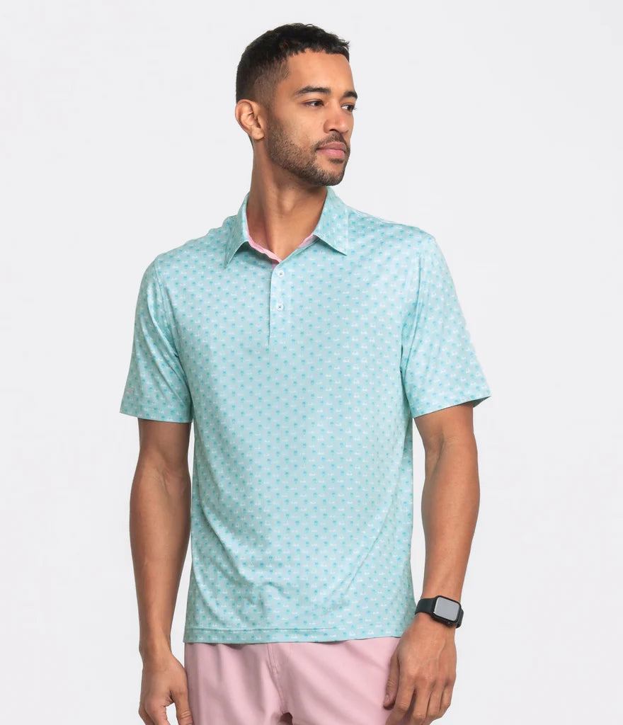Southern Shirt Co Water Hazard Par Fore Printed Polo Southern Shirt Co