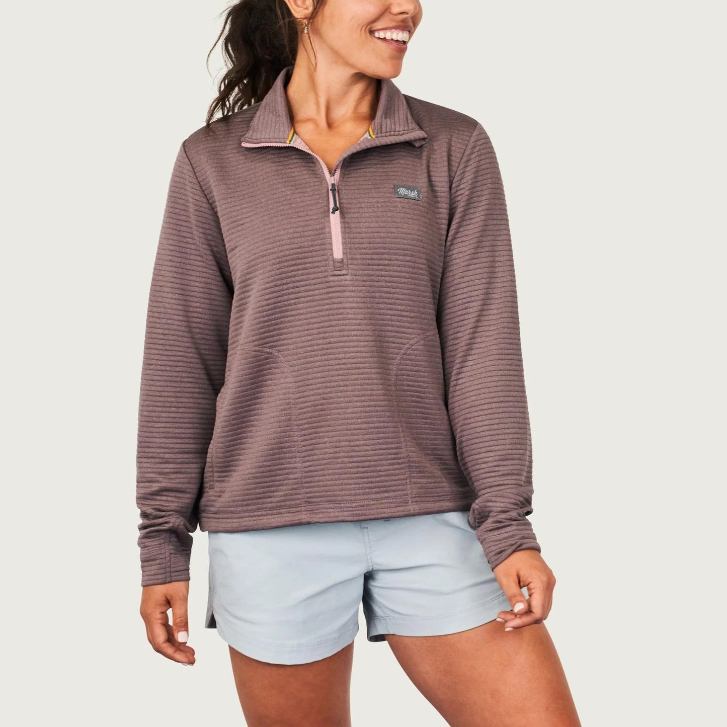 Marsh Wear Womens Sullivan 1/4 Zip Peppercorn Marsh Wear
