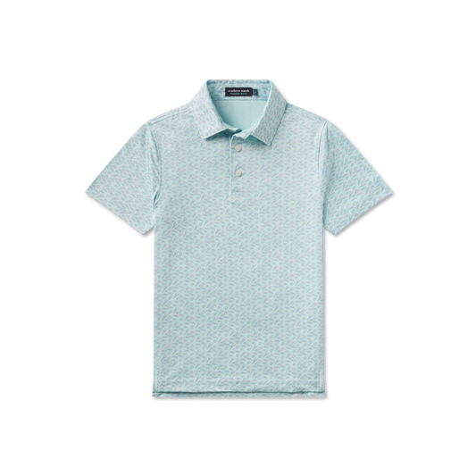 Southern Marsh Youth Flyline Performance Polo - After The Boil Antigue Blue Southern Marsh