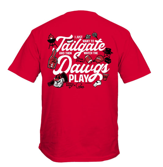 Georgia Bulldogs Youth Just Wanna Tee Red New World Graphics