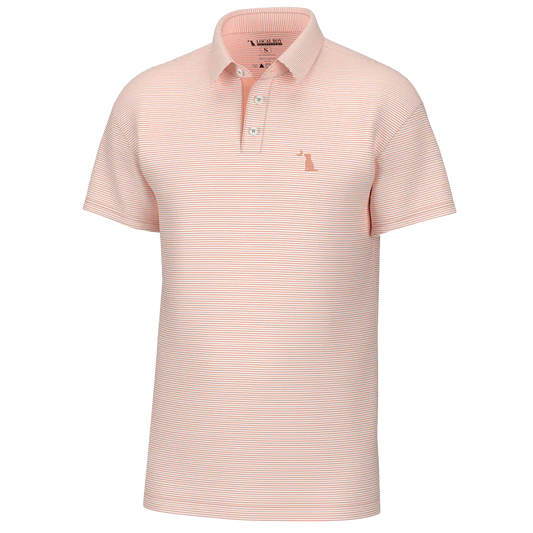 Local Boy Youth Palms Polo Peach White