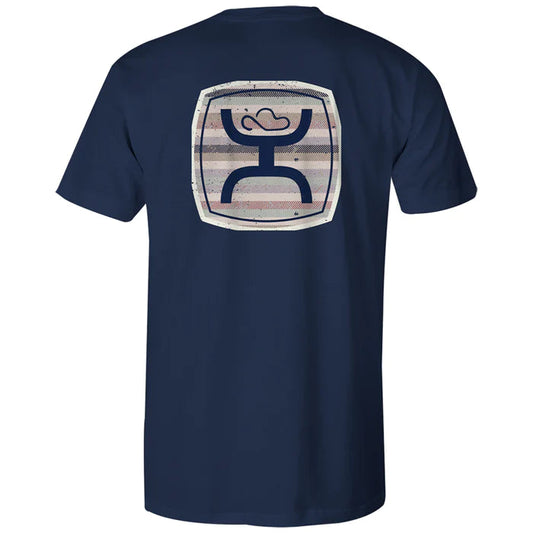 Hooey "ZENITH" NAVY W/MULTI COLOR PATTERN T-SHIRT Hooey