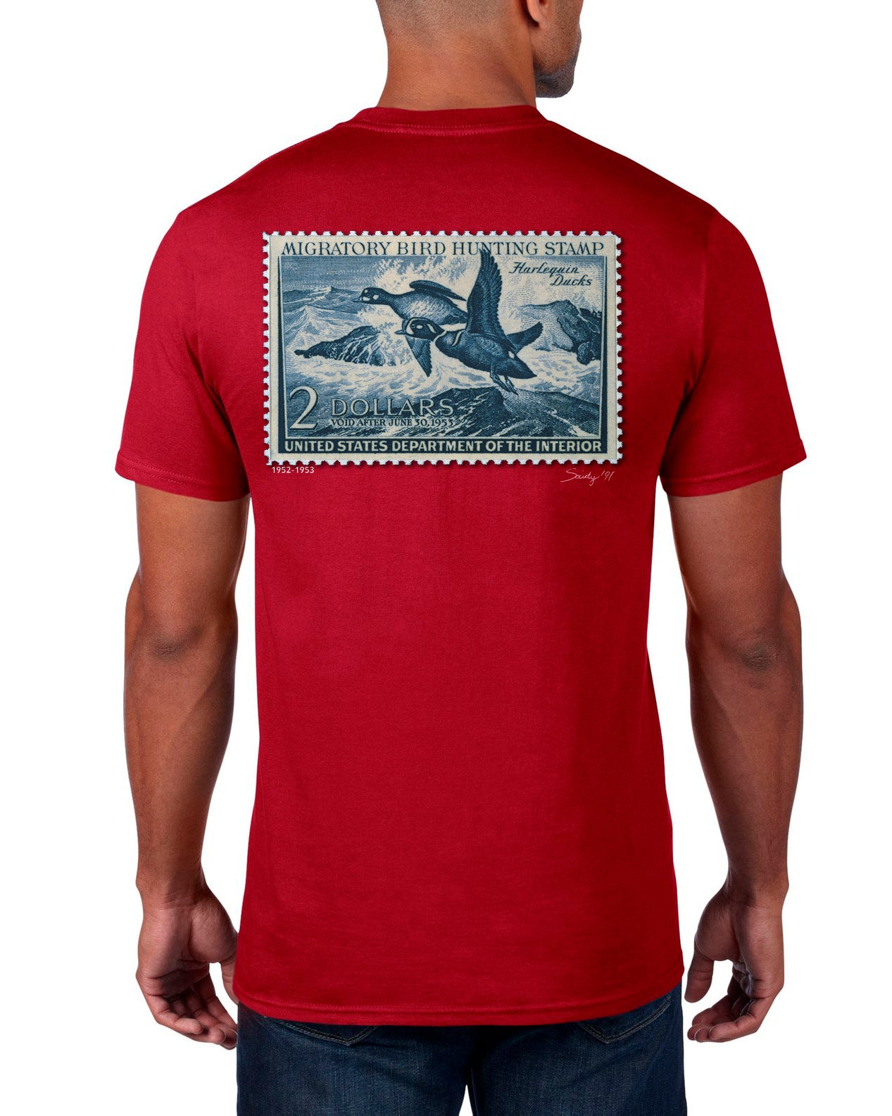 Society '91 52-23 Duckstamp Short Sleeve Tee Red