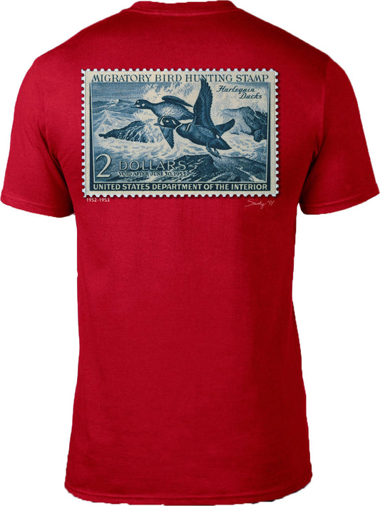 Society '91 52-23 Duckstamp Short Sleeve Tee Red Society 91