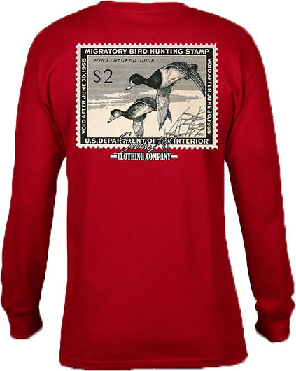 Society '91 54-55 Duckstamp Long Sleeve Tee Red Society 91