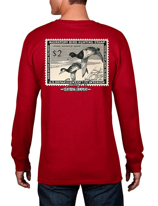 Society '91 54-55 Duckstamp Long Sleeve Tee Red