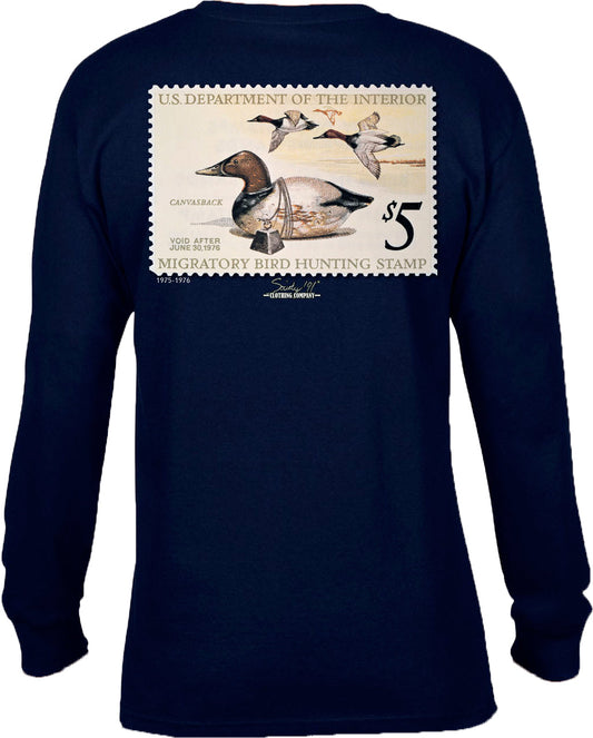 Society '91 75-76 Duck Stamp Long Sleeve Tee Blue Society 91