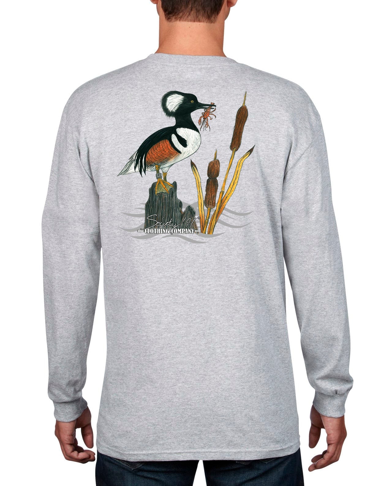 Society '91 A Rare Catch Long Sleeve Tee Grey Society 91