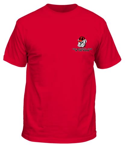 Georgia Bulldogs Big Time Bass Red Tee New World Graphics