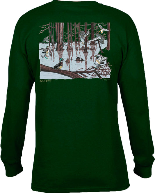Society '91 Cypress Calling Long Sleeve Tee Green