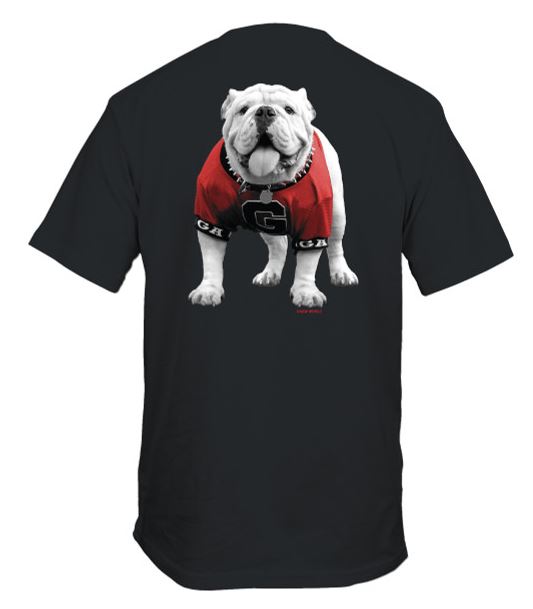 Georgia Bulldogs Floating Dog Black Tee New World Graphics