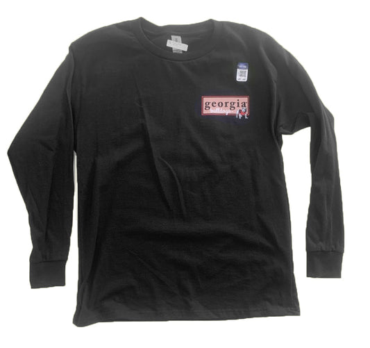 Georgia Bulldogs Youth Floral State Long Sleeve Black Shirt Georgia Bulldogs