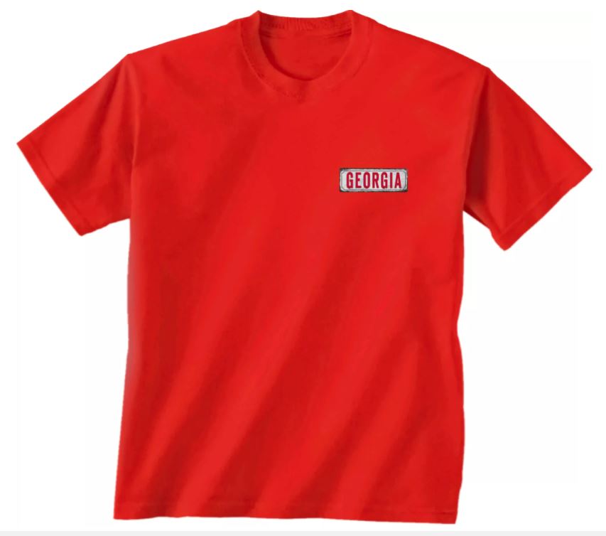Georgia Bulldogs Eastbound Red Tee New World Graphics
