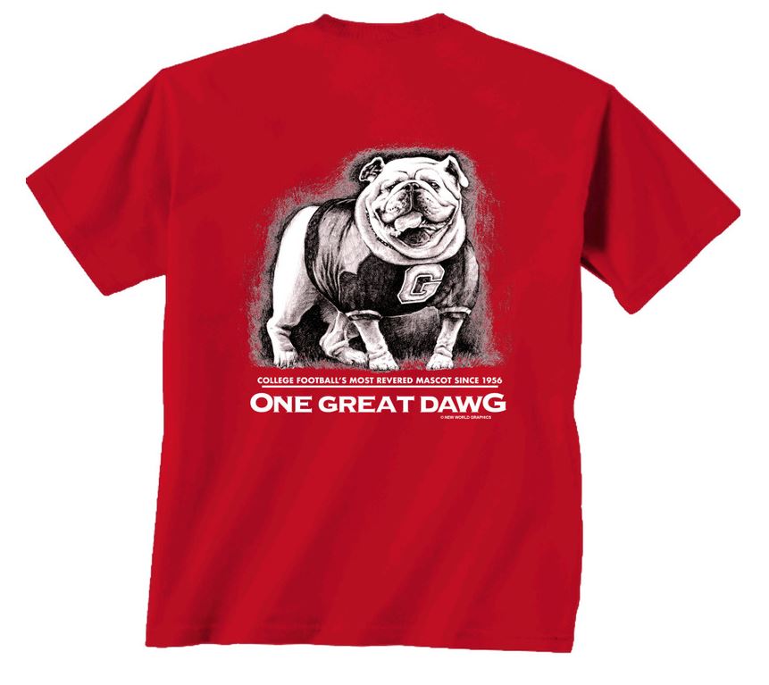 Georgia Bulldogs Good Dog Red Tee New World Graphics