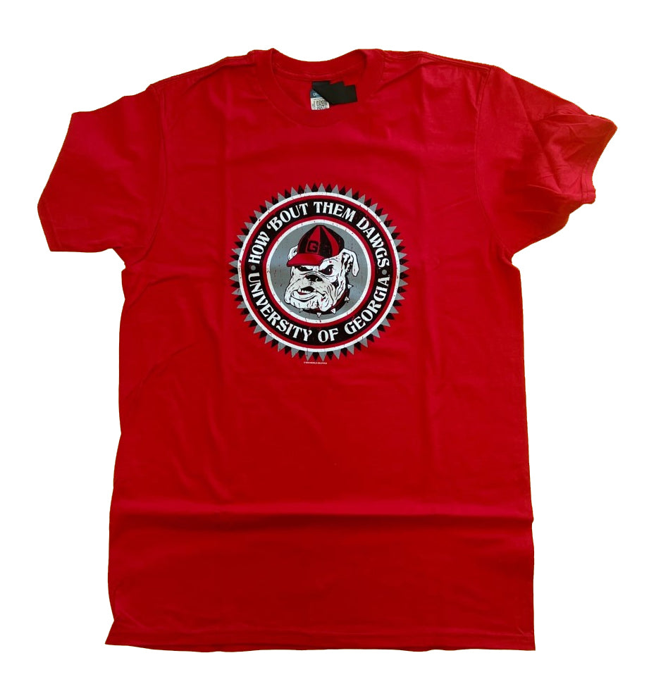 Georgia Bulldogs How Bout Them Dawgs Red Tee New World Graphics