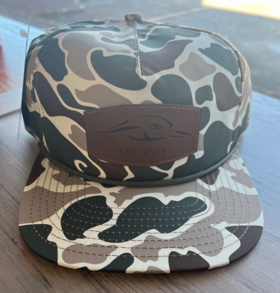 AFW Outfitters Leather Patch Old School Camo Rope Hat Green AFW Outdoors