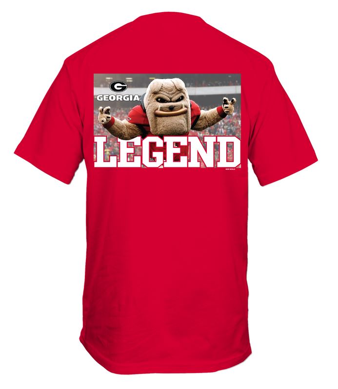 Georgia Bulldogs Legend Red Tee New World Graphics