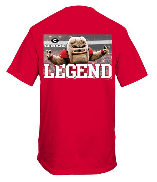 Georgia Bulldogs Legend Red Tee New World Graphics