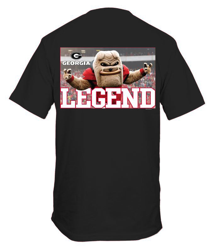 Georgia Bulldogs Legend Mascot Black Tee New World Graphics