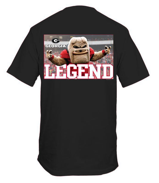 Georgia Bulldogs Legend Mascot Black Tee New World Graphics