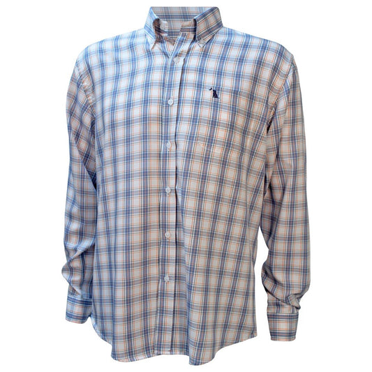Local Boy Evans Dress Shirt Salmon/Slate/Grey
