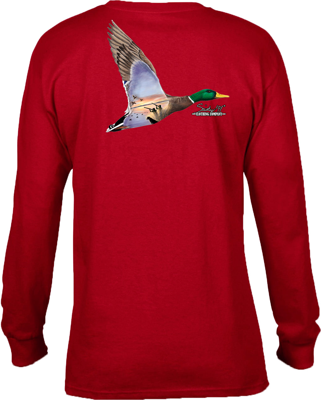 Society '91 Mallard Point Long Sleeve Tee Red