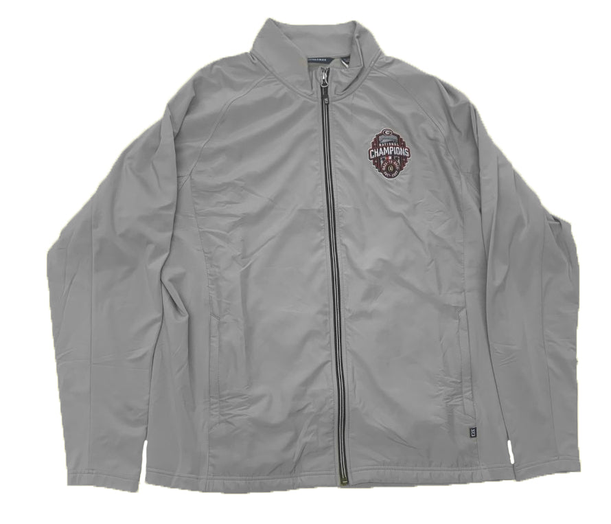 Cutter and Buck Georgia Bulldogs National Champs 22 Silver Full Zip Cutter & Buck