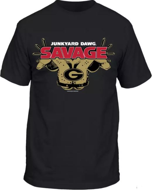Georgia Bulldogs Youth Savage black Tee New World Graphics