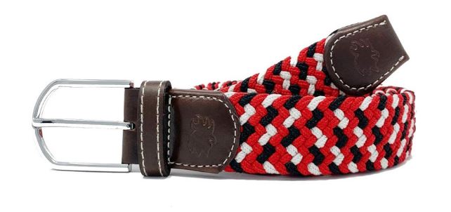 Roostas Sea Island Tri-Color Woven Stretch Belt Roostas