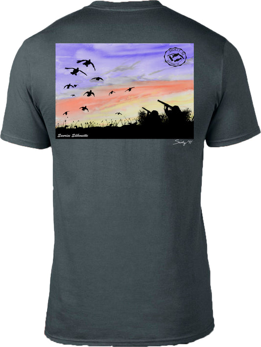 Society '91 Sunrise Silhouette Short Sleeve Tee Grey