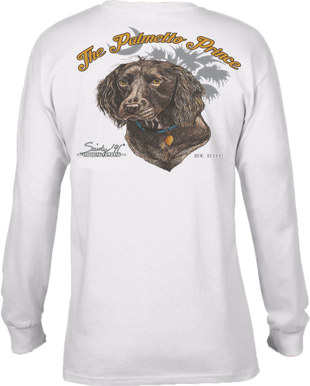 Society '91 The Palmetto Prince Long Sleeve Tee White