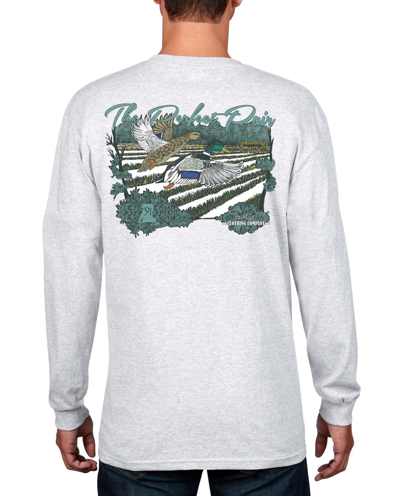 Society '91 The Perfect Pair Long Sleeve Tee Grey Society 91
