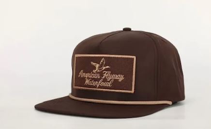 AFW Outdoors Throwback Vintage Rope Hat Brown with Patch and Tan Rope Hat AFW Outdoors