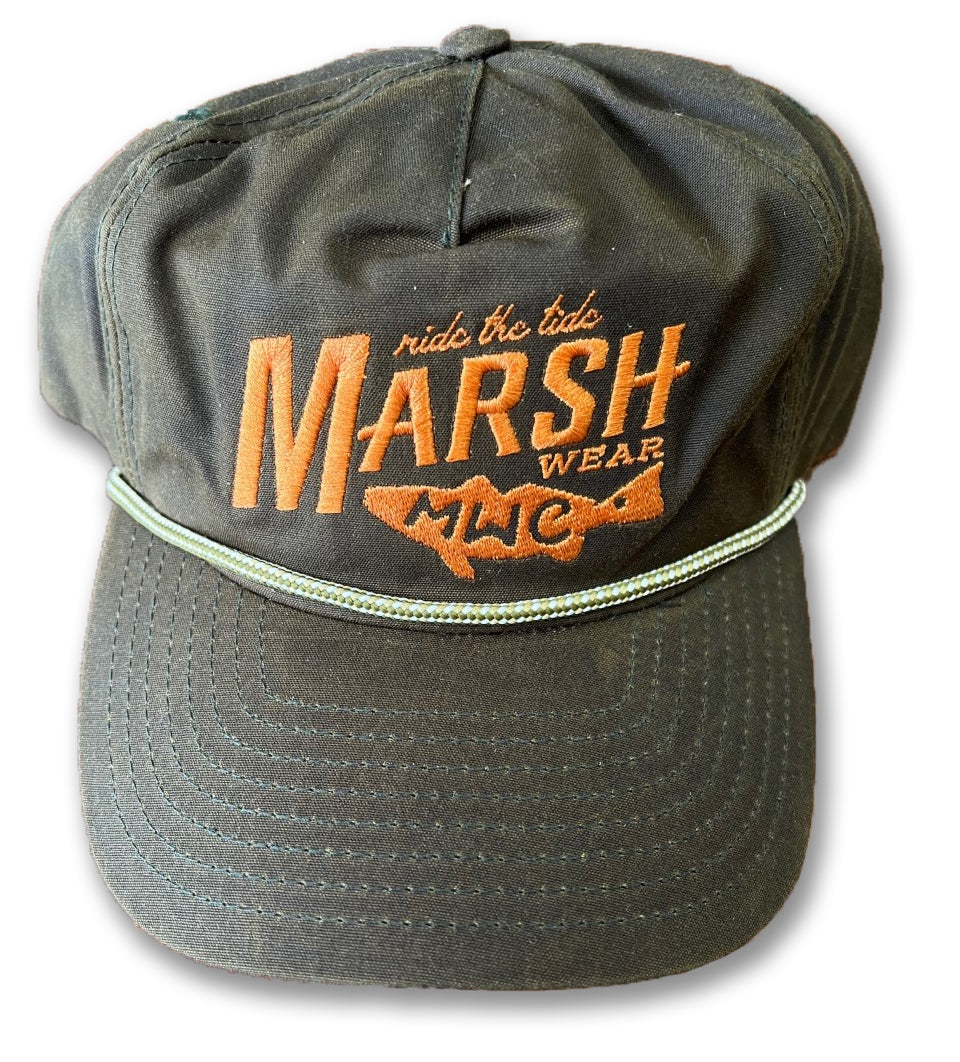 Marsh Wear Waxed Cotton Hat Green Marsh Wear