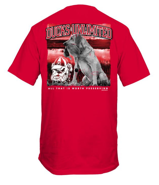 Georgia Bulldogs Worth Preserving Red Tee New World Graphics