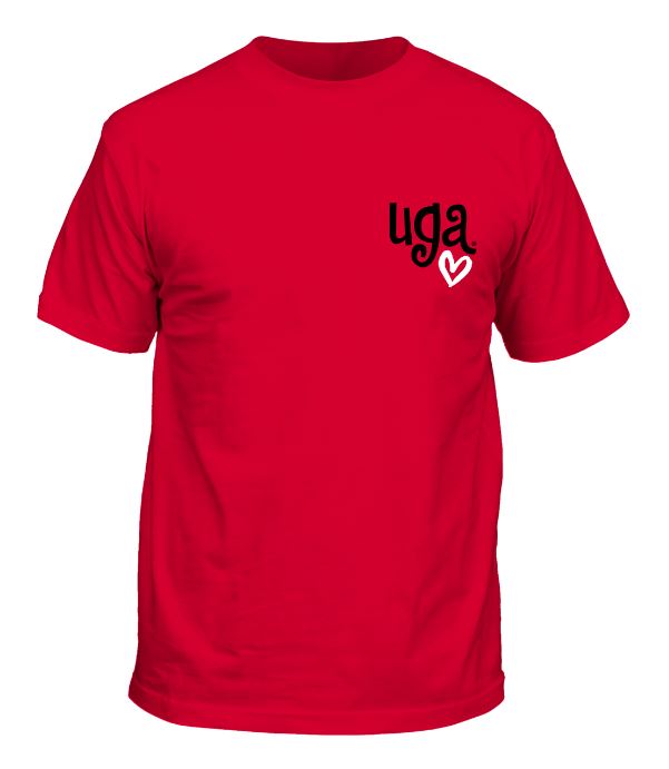 Georgia Bulldogs Youth I Love The Bulldogs Red Tee