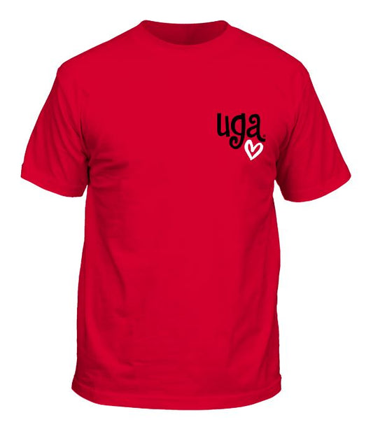 Georgia Bulldogs Youth I Love The Bulldogs Red Tee